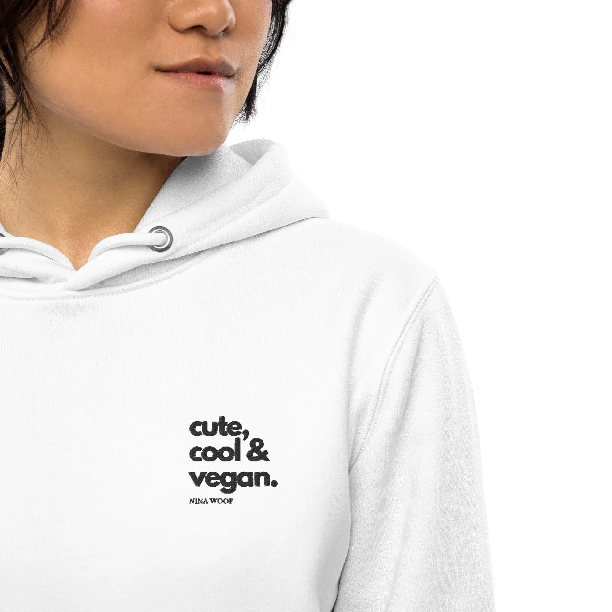 Unisex Organic Cotton "Cute, Cool & Vegan" Hoodie | Multiple Colours