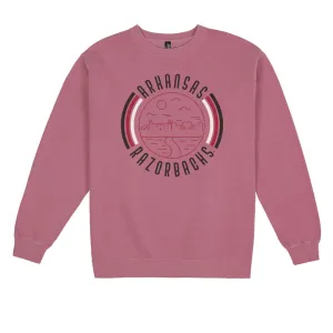 USCAPE University of Arkansas '90s Flyer Fleece Crewneck, Maroon