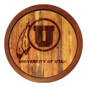 Utah Utes: Branded "Faux" Barrel Top Sign