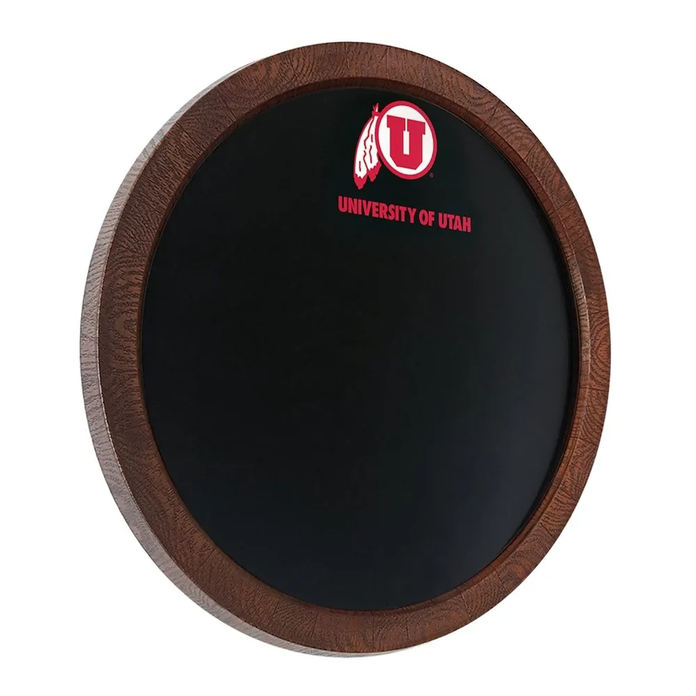 Utah Utes: Chalkboard "Faux" Barrel Top Sign