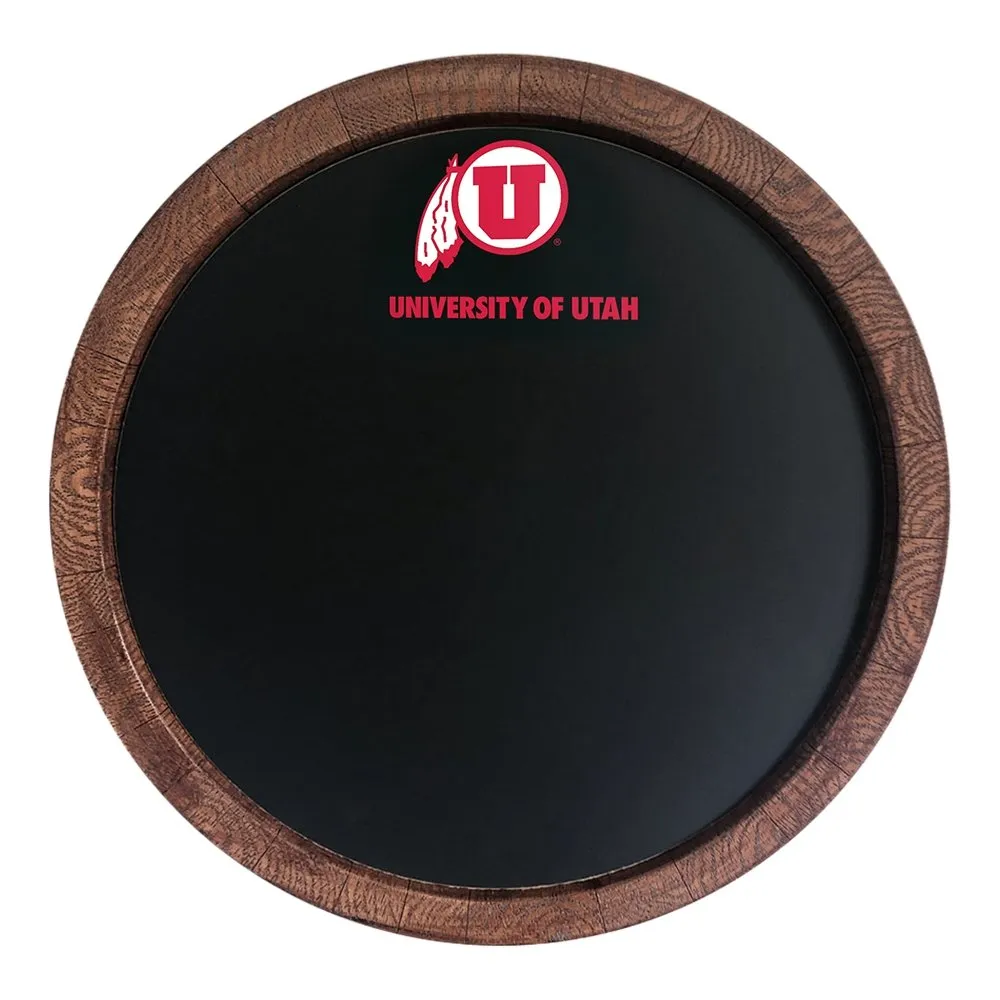 Utah Utes: Chalkboard "Faux" Barrel Top Sign