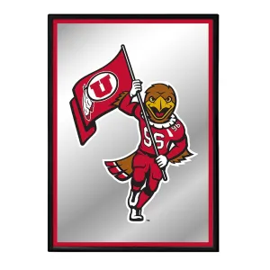 Utah Utes: Mascott - Framed Mirrored Wall Sign