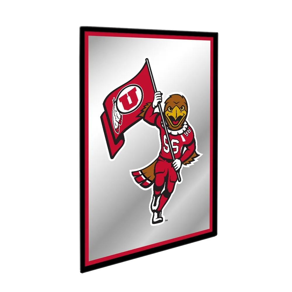 Utah Utes: Mascott - Framed Mirrored Wall Sign