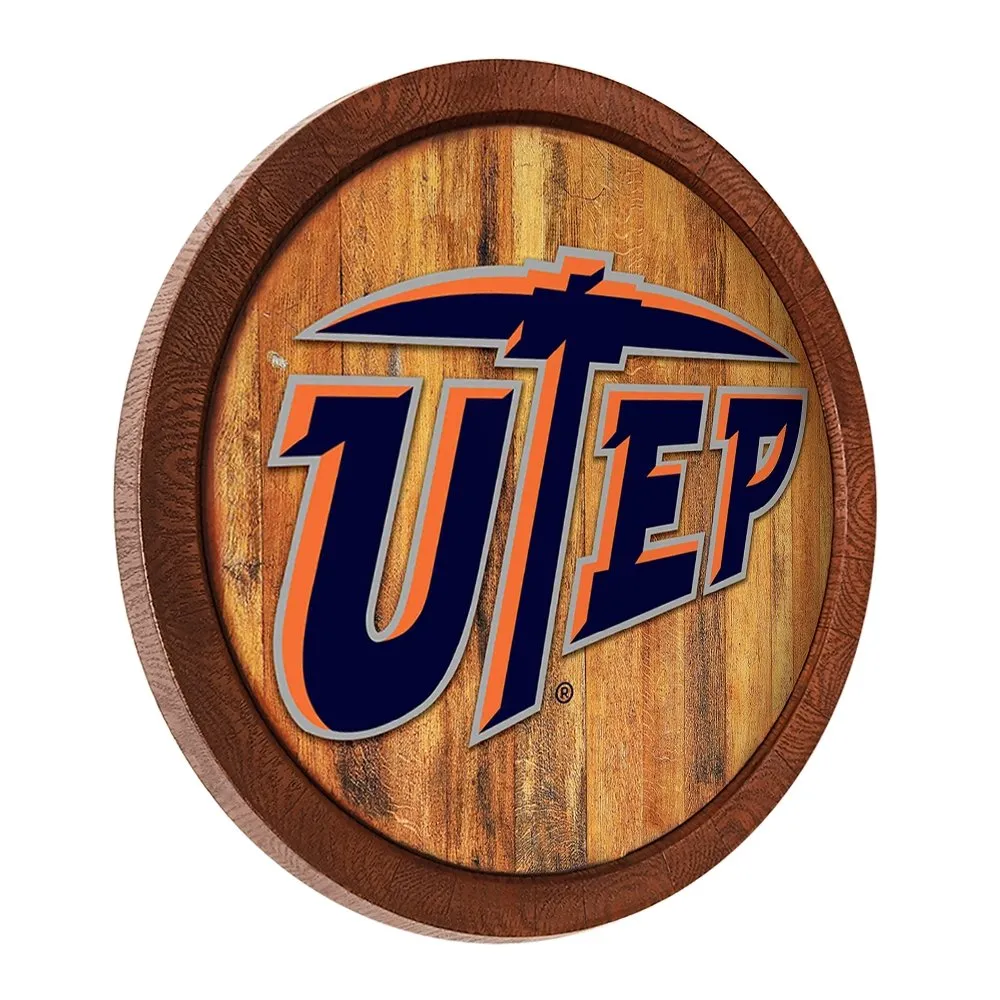 UTEP Miners: "Faux" Barrel Top Sign
