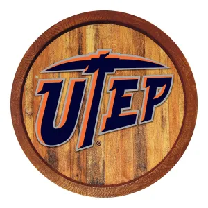 UTEP Miners: "Faux" Barrel Top Sign