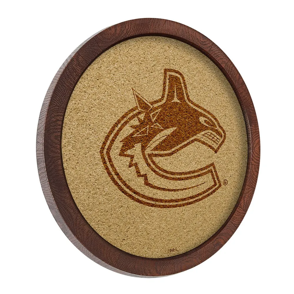 Vancouver Canucks: Barrel Top Cork Note Board
