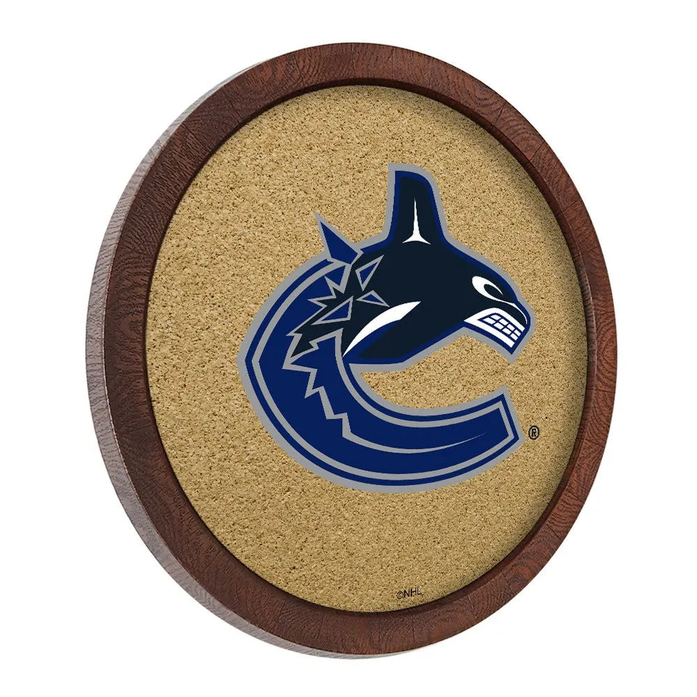 Vancouver Canucks: Barrel Top Cork Note Board