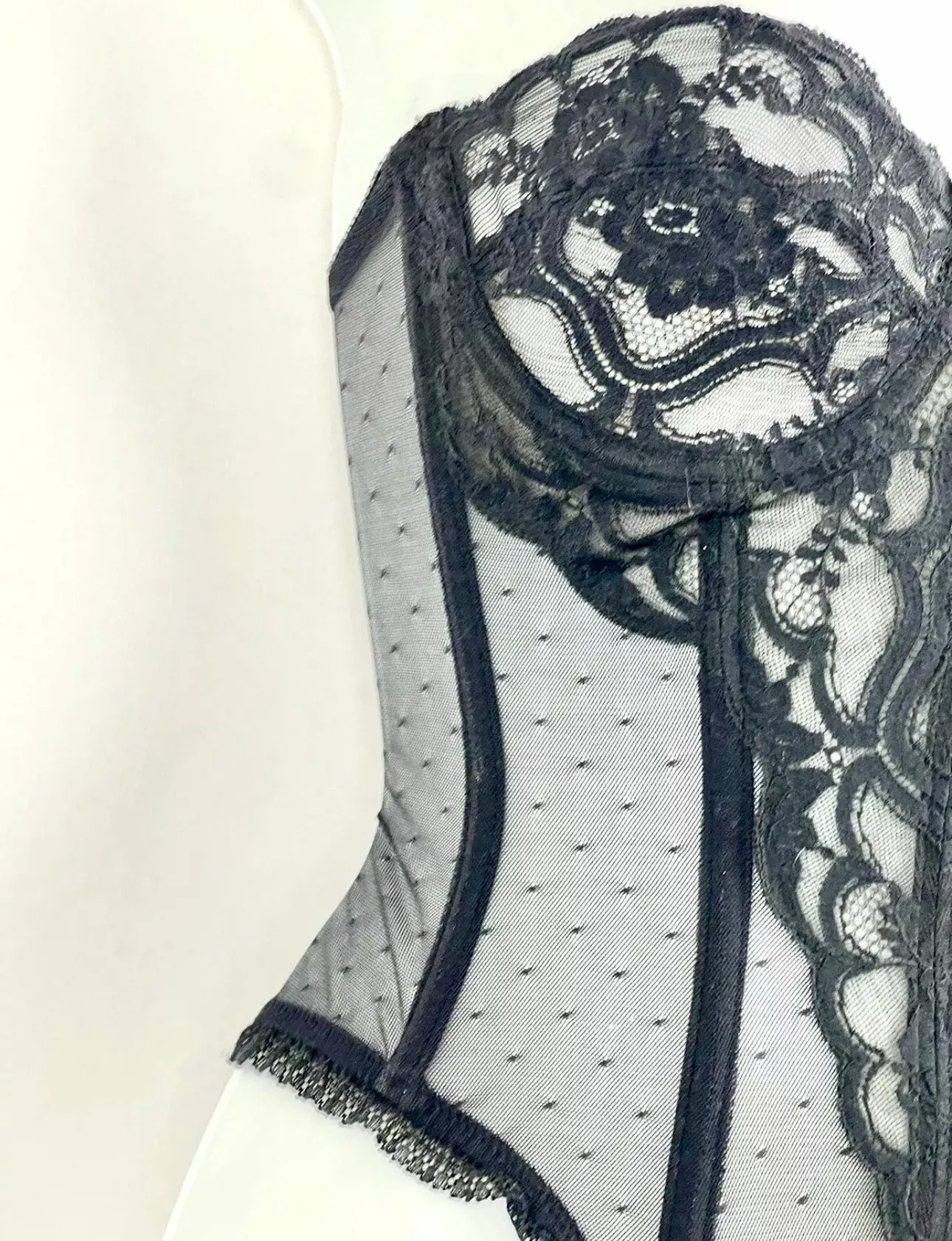 Vanity Fair Black Corset - 80s - 80C
