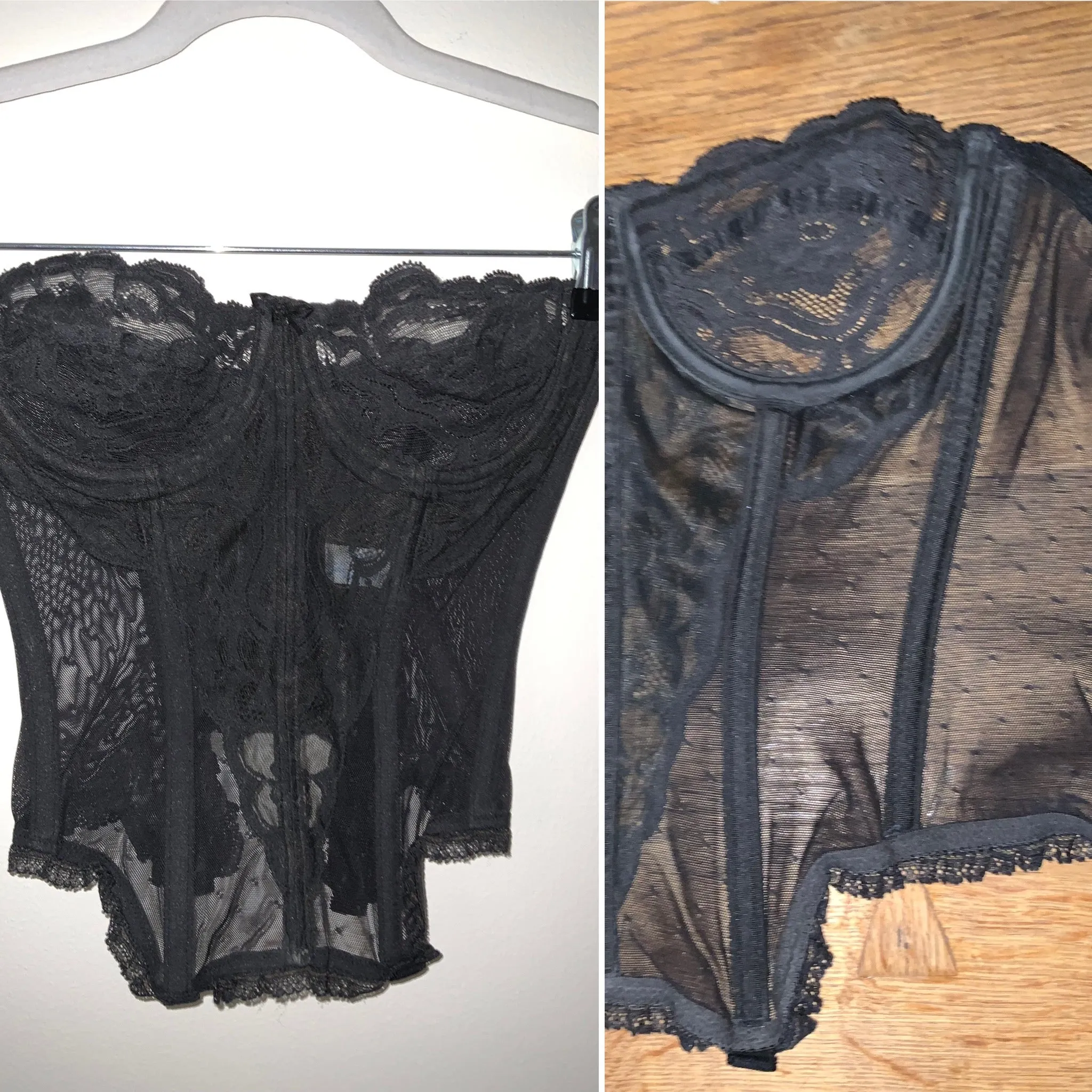 Vanity Fair Black Corset - 80s - 80C
