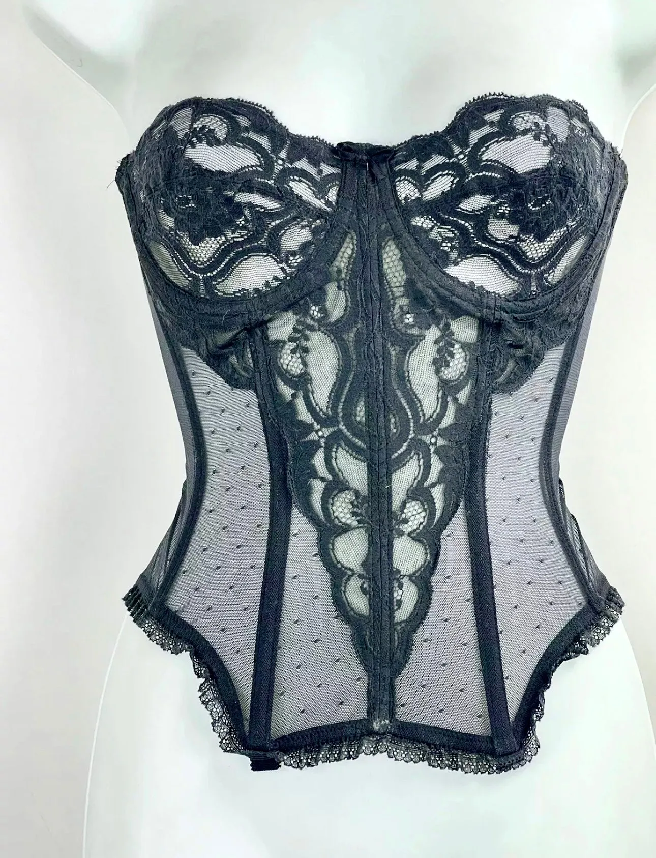 Vanity Fair Black Corset - 80s - 80C