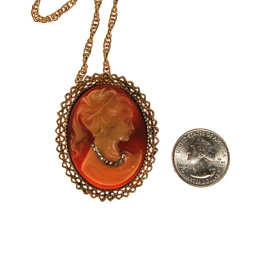 Victorian Revival Cameo Pendant Necklace