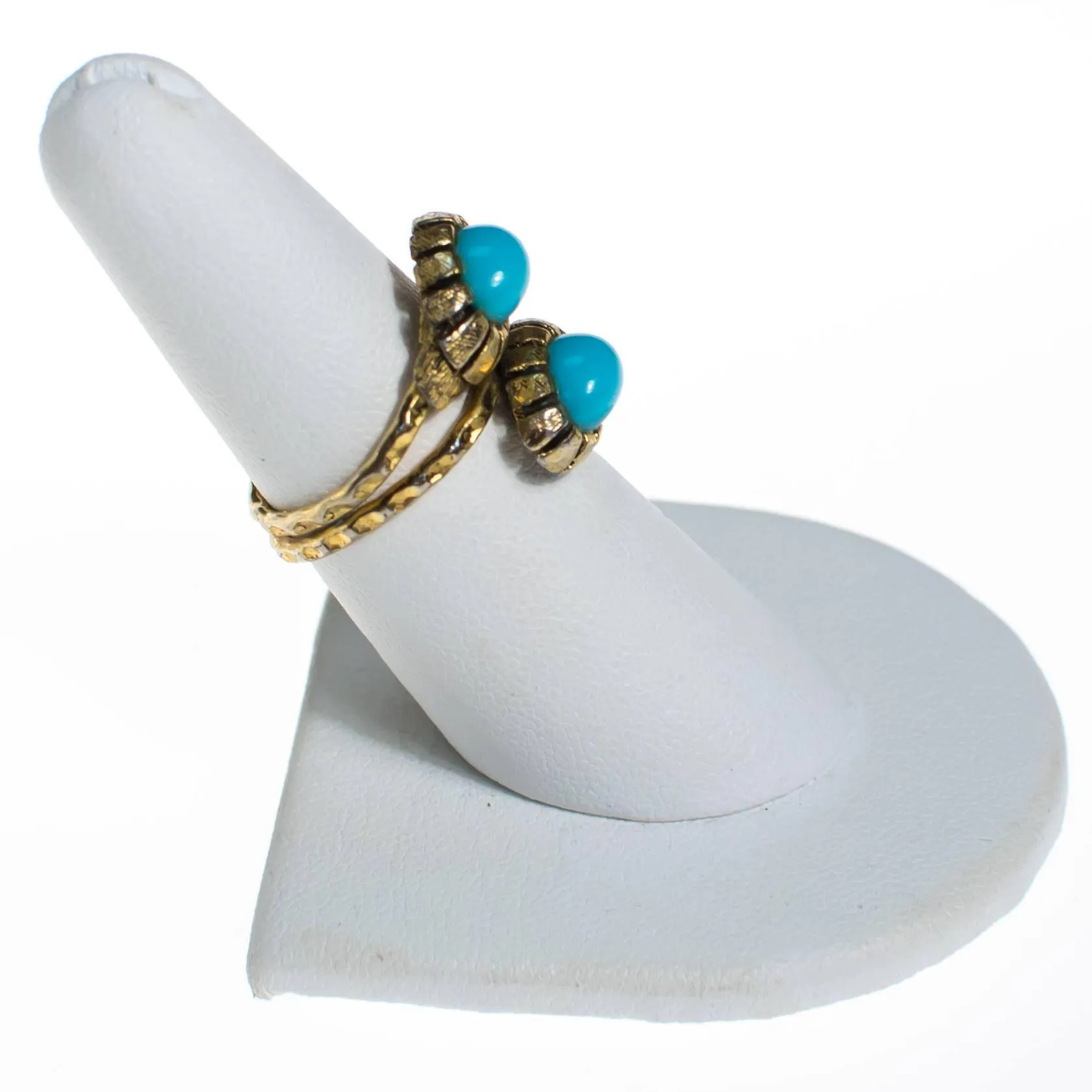 Vintage 1960s Snake Head Bypass Ring