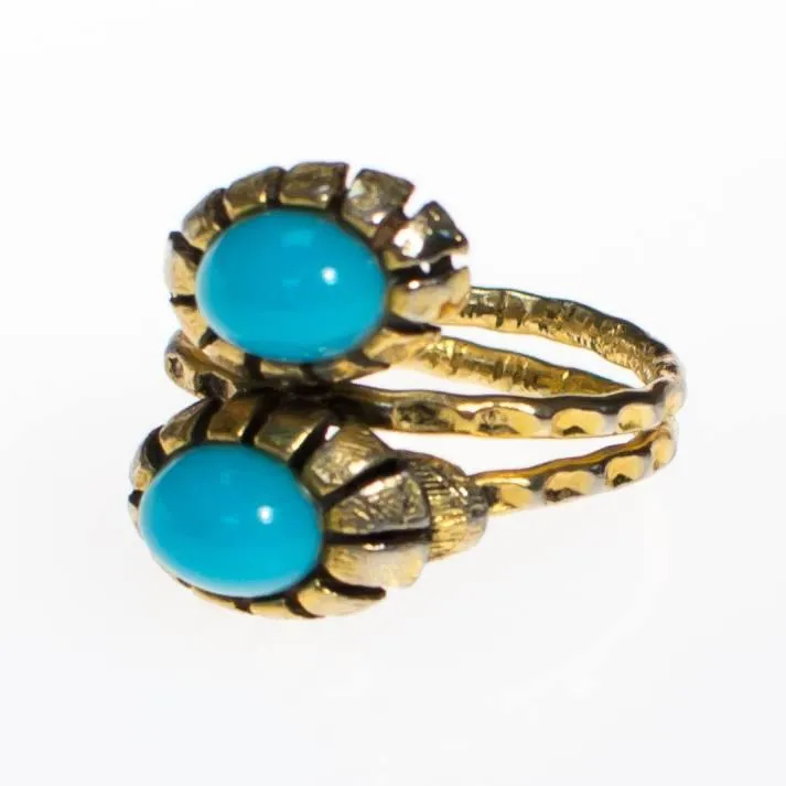 Vintage 1960s Snake Head Bypass Ring