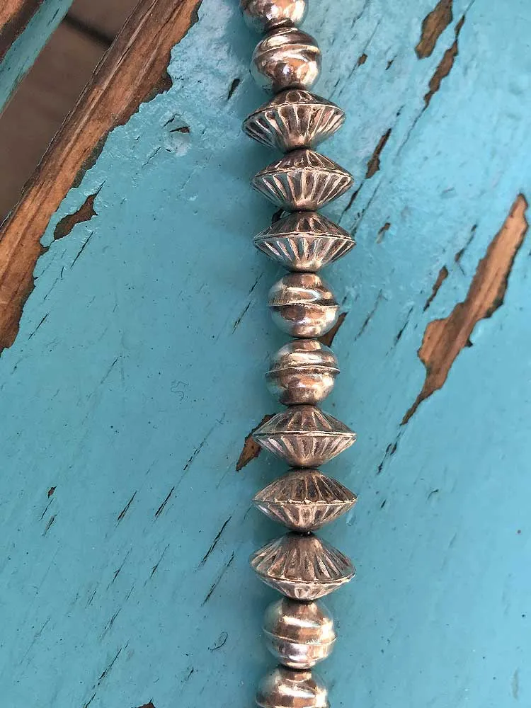 Vintage 28" Variety of Bead Shapes Navajo Pearl Necklace
