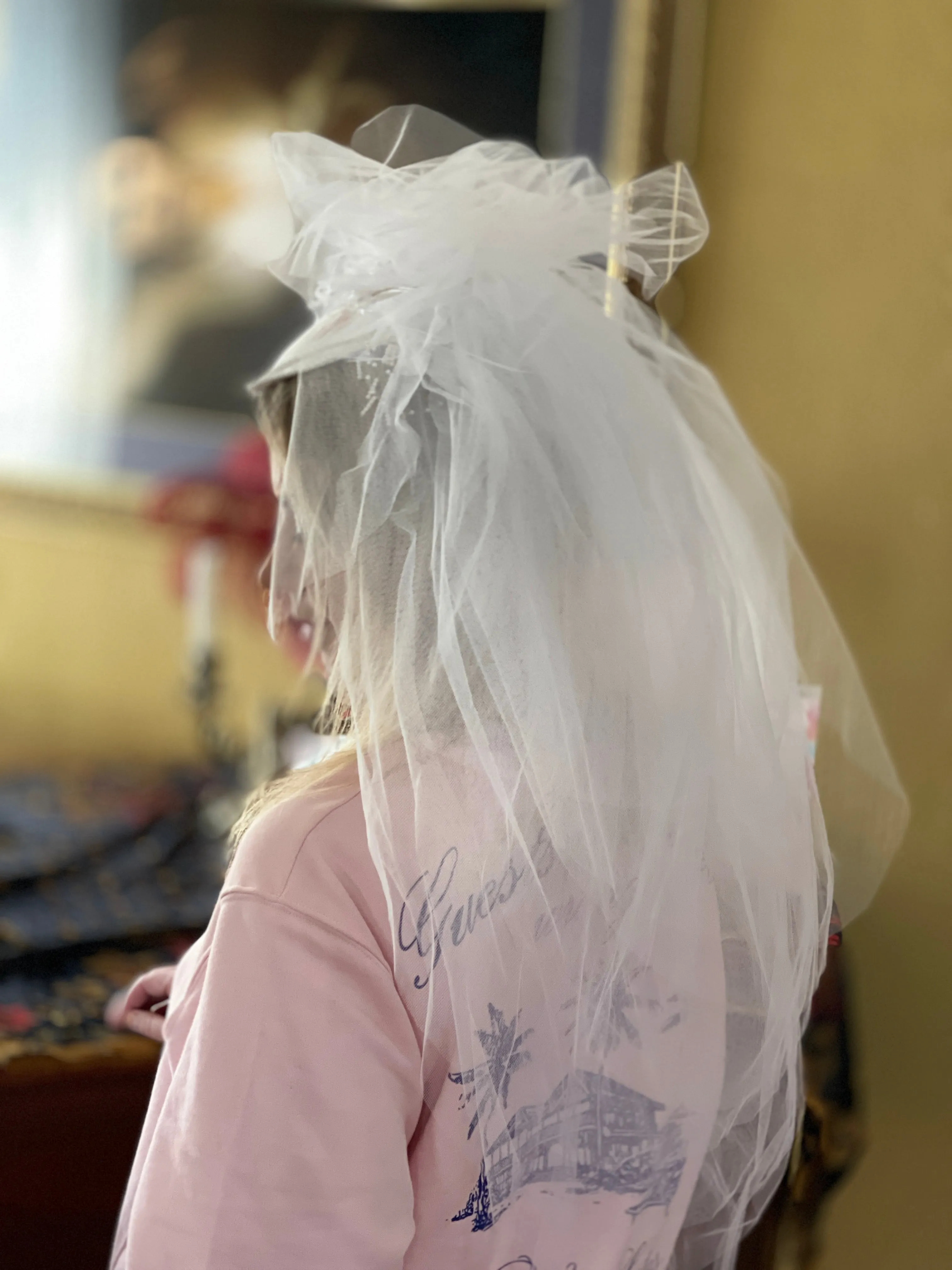 Vintage 80's wedding veil