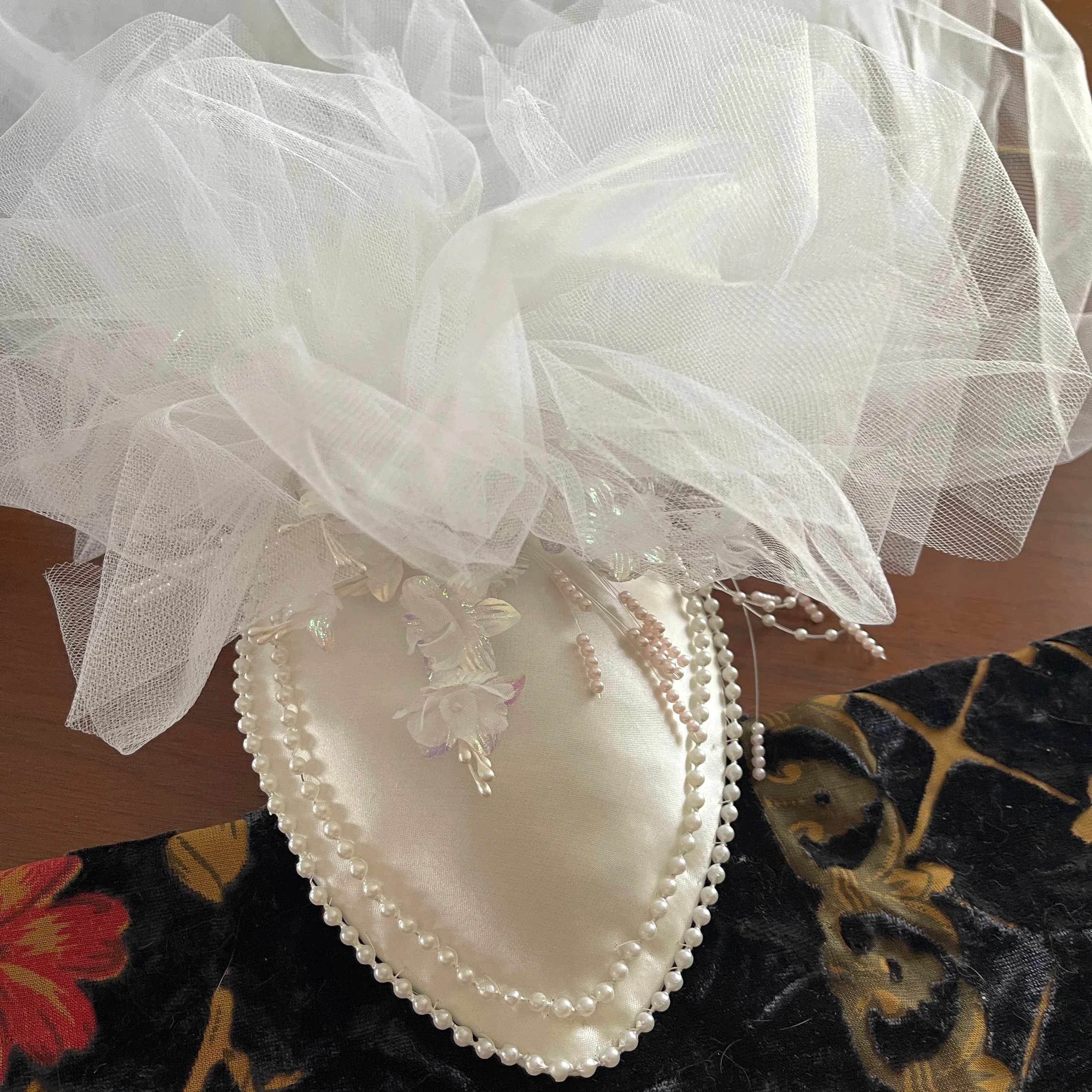 Vintage 80's wedding veil