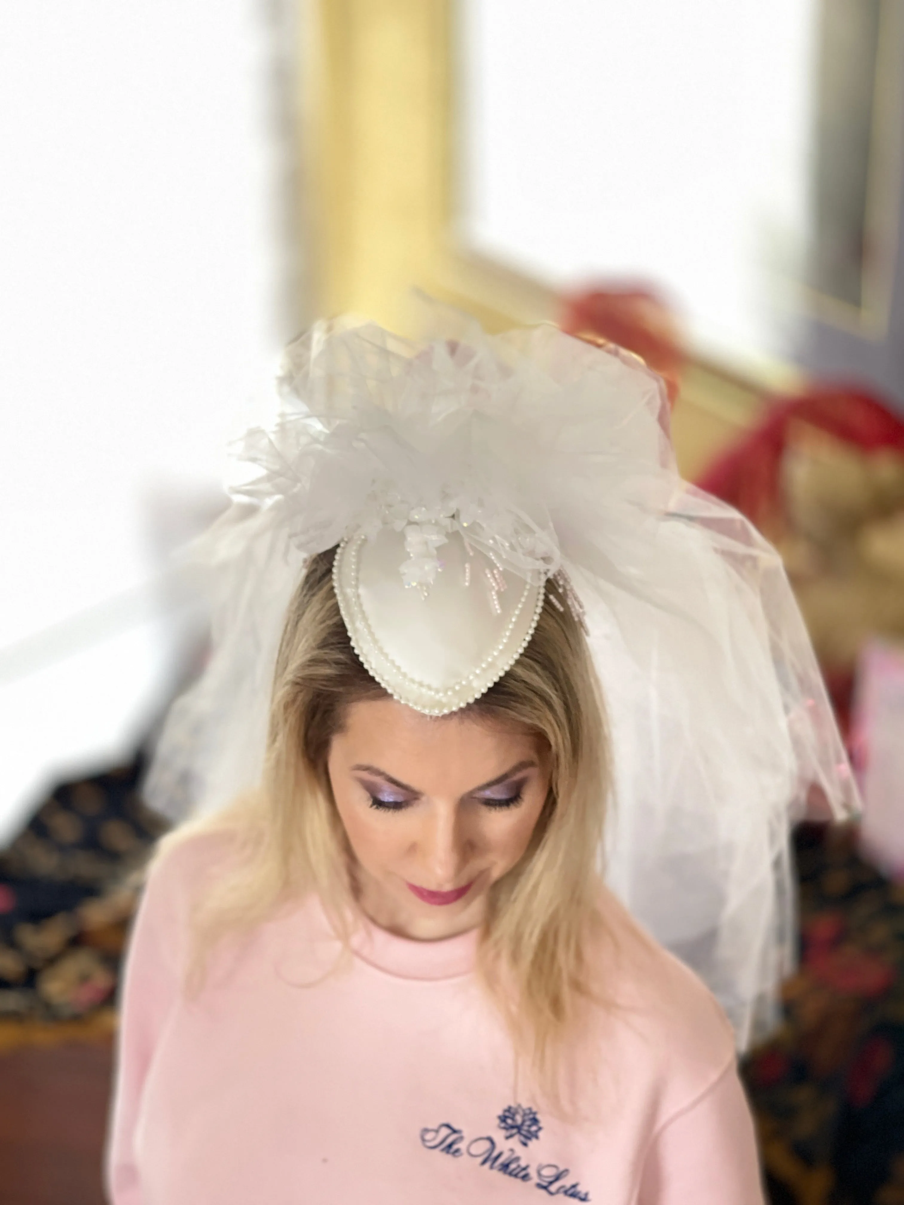 Vintage 80's wedding veil