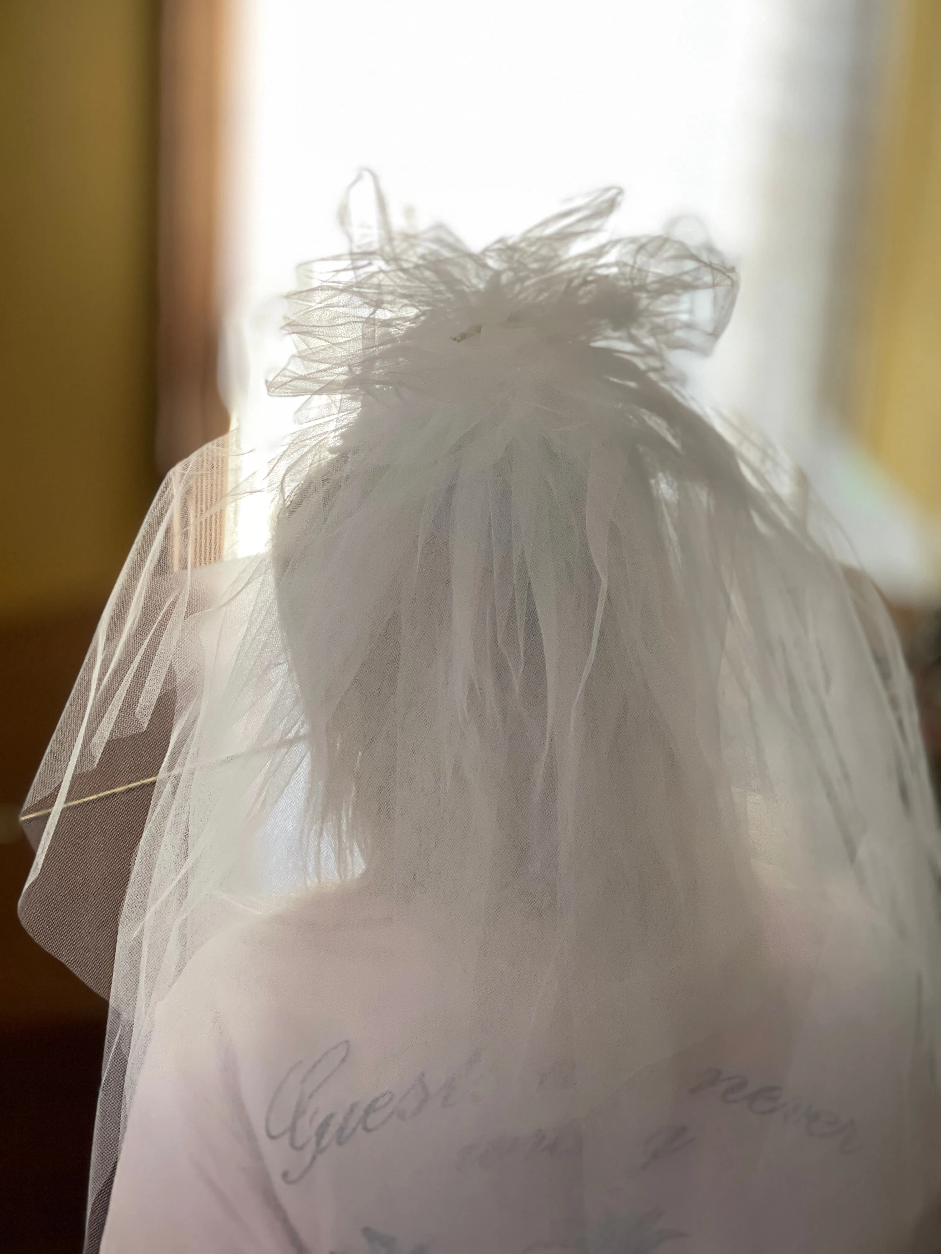 Vintage 80's wedding veil