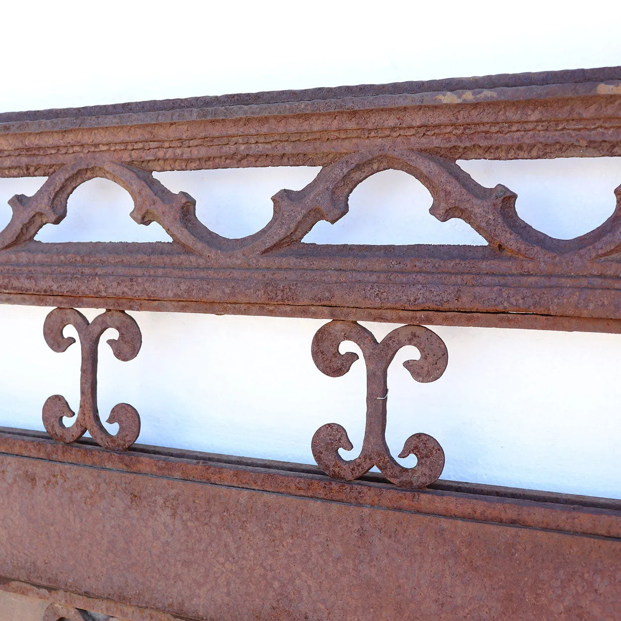 Vintage American Gothic Revival Hammered Iron, Copper Single Door
