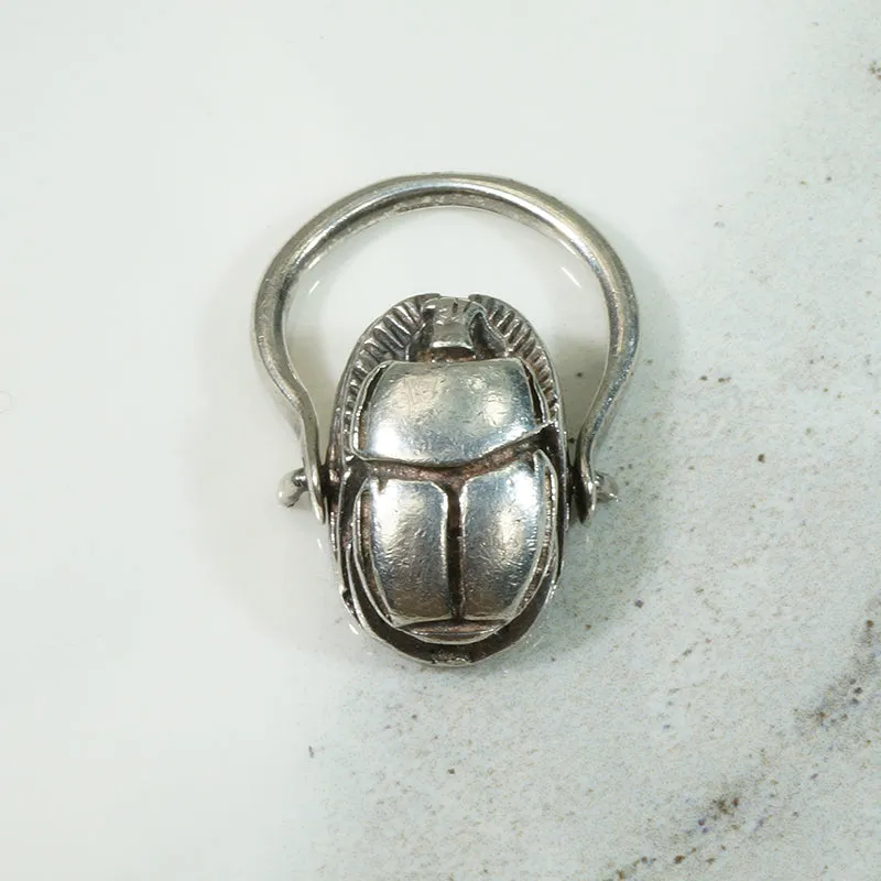 Vintage Egyptian Revival Scarab Swivel Ring