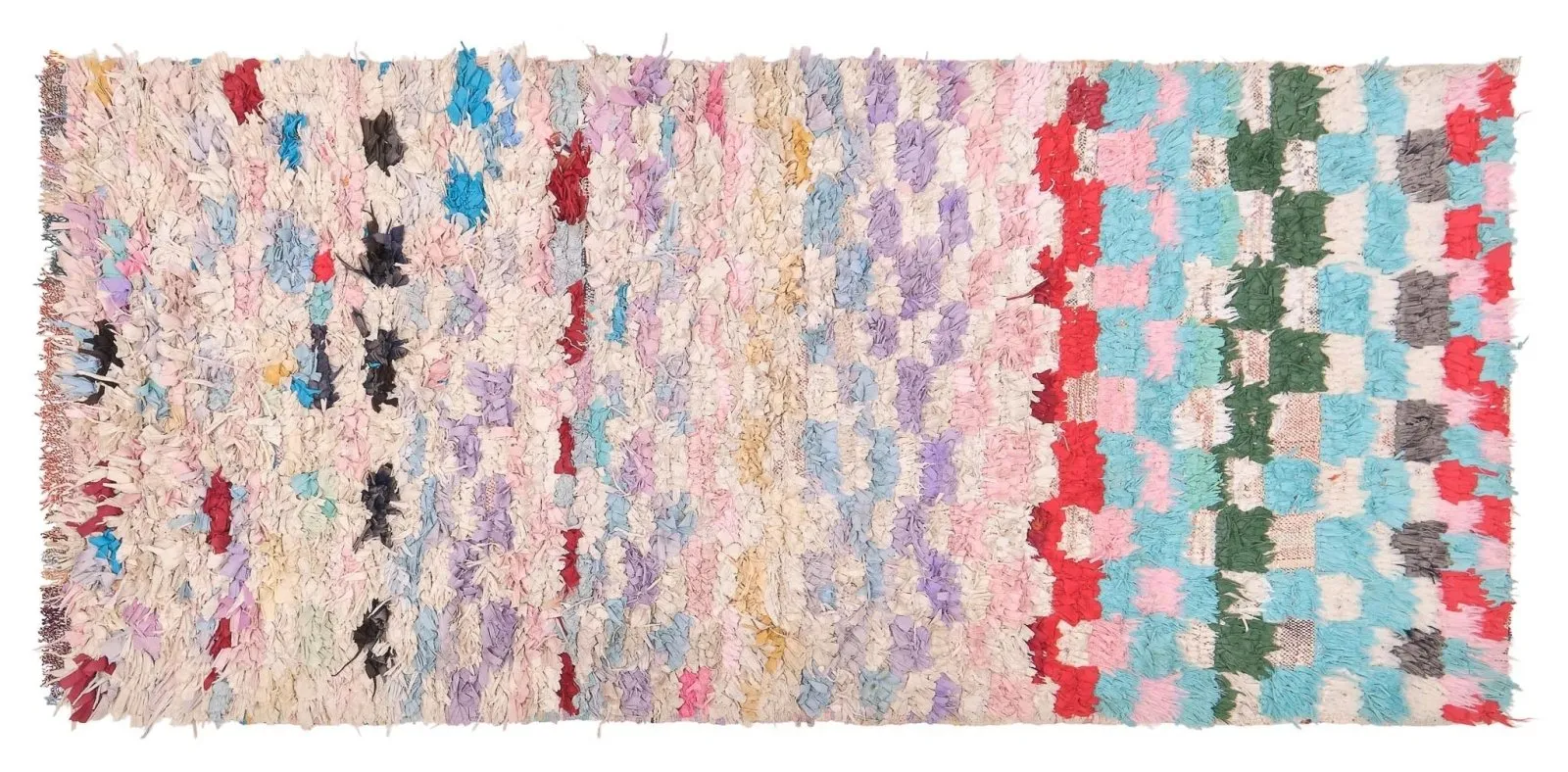 Vintage Hand-Knotted Moroccan Rug · 2'9" x 6'3"