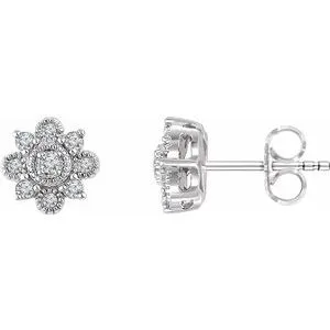 Vintage-Inspired Halo-Style Earrings