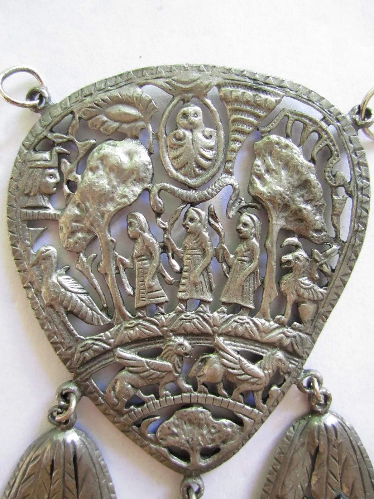 Vintage Pendant, Signed HOBE Egyptian Revival