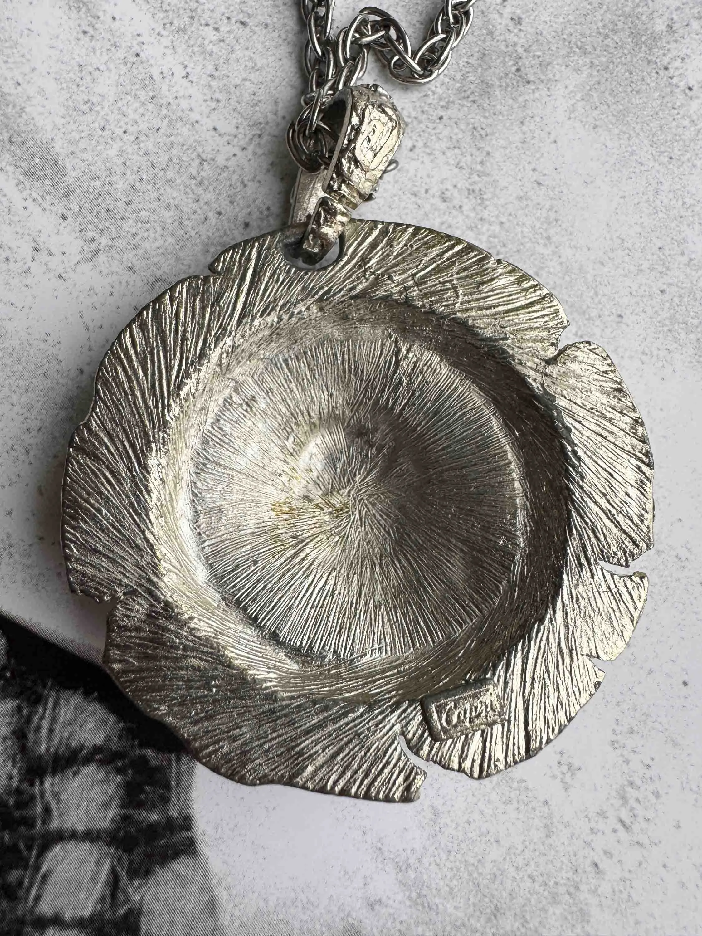 Vintage Silver Medallion Necklace – Timeless Greek Revival