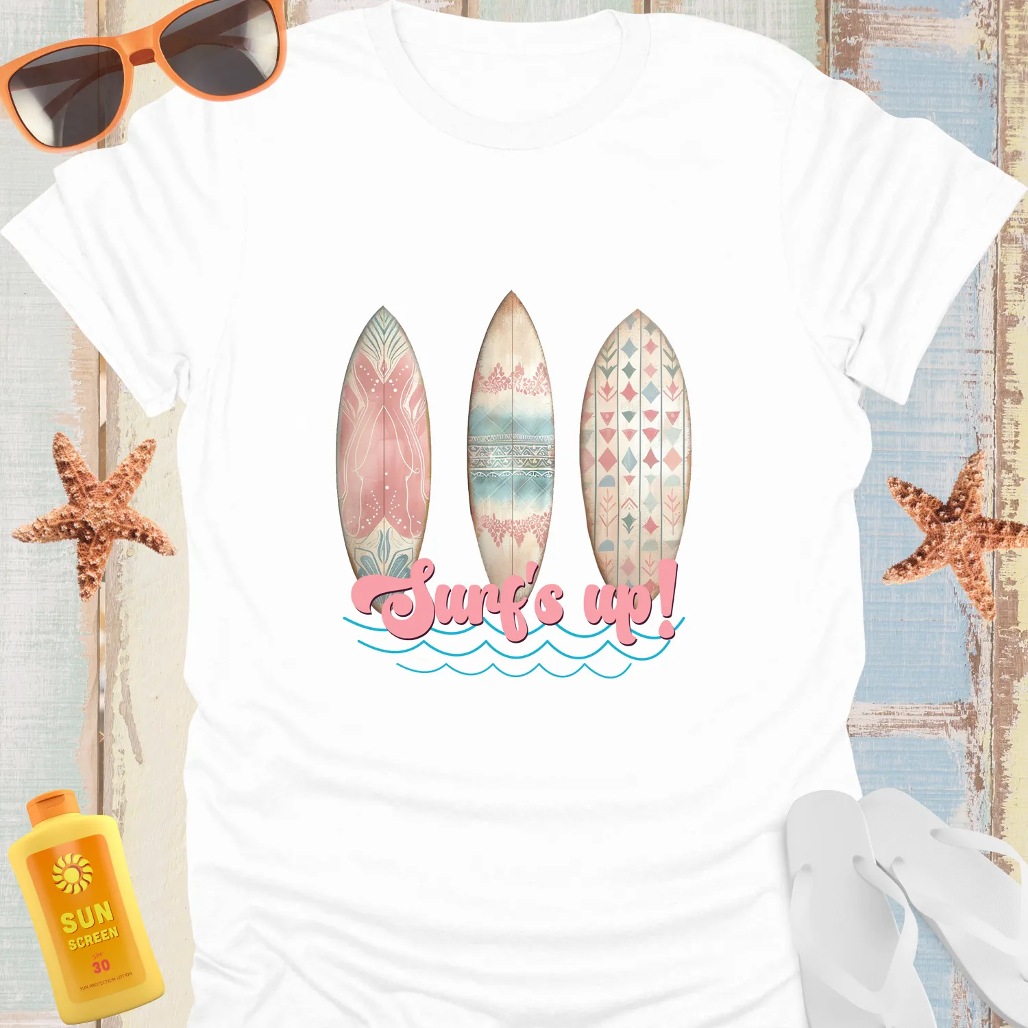 Vintage Surfboards T-Shirt Retro Beach Vibe Tee