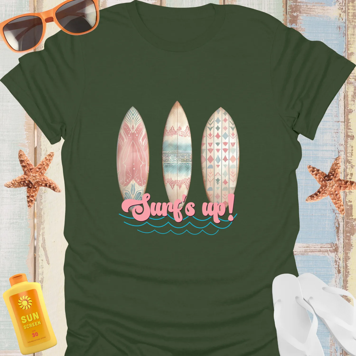 Vintage Surfboards T-Shirt Retro Beach Vibe Tee