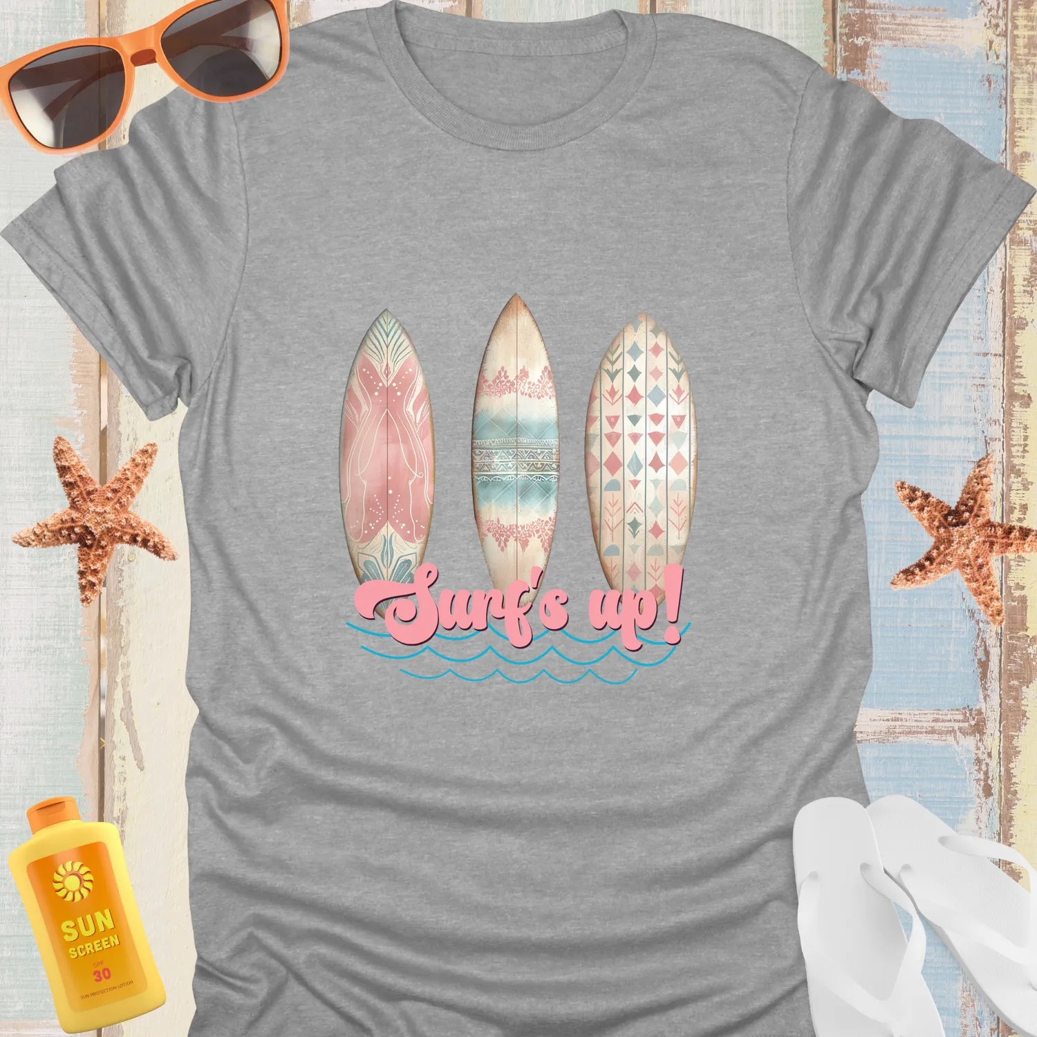Vintage Surfboards T-Shirt Retro Beach Vibe Tee