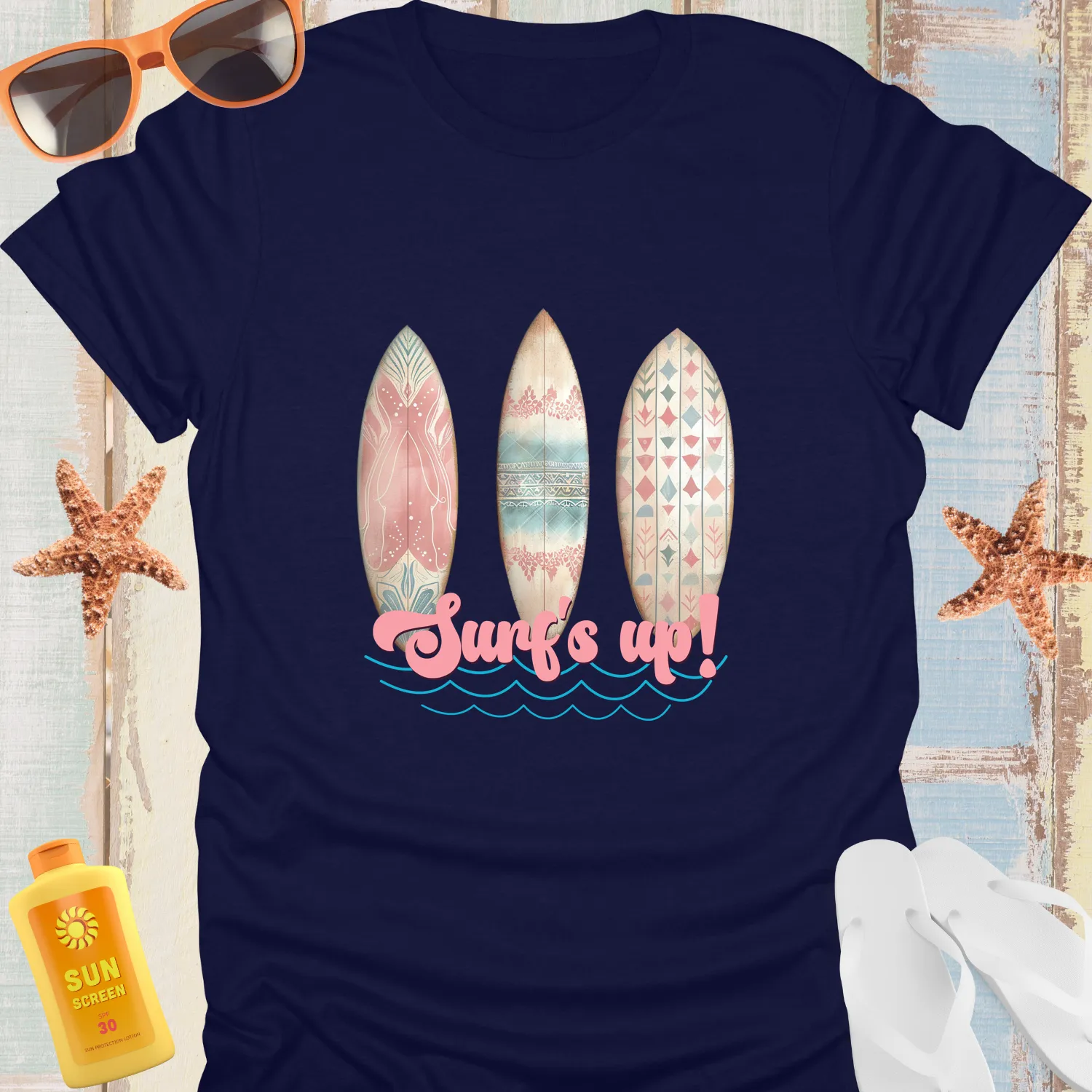 Vintage Surfboards T-Shirt Retro Beach Vibe Tee