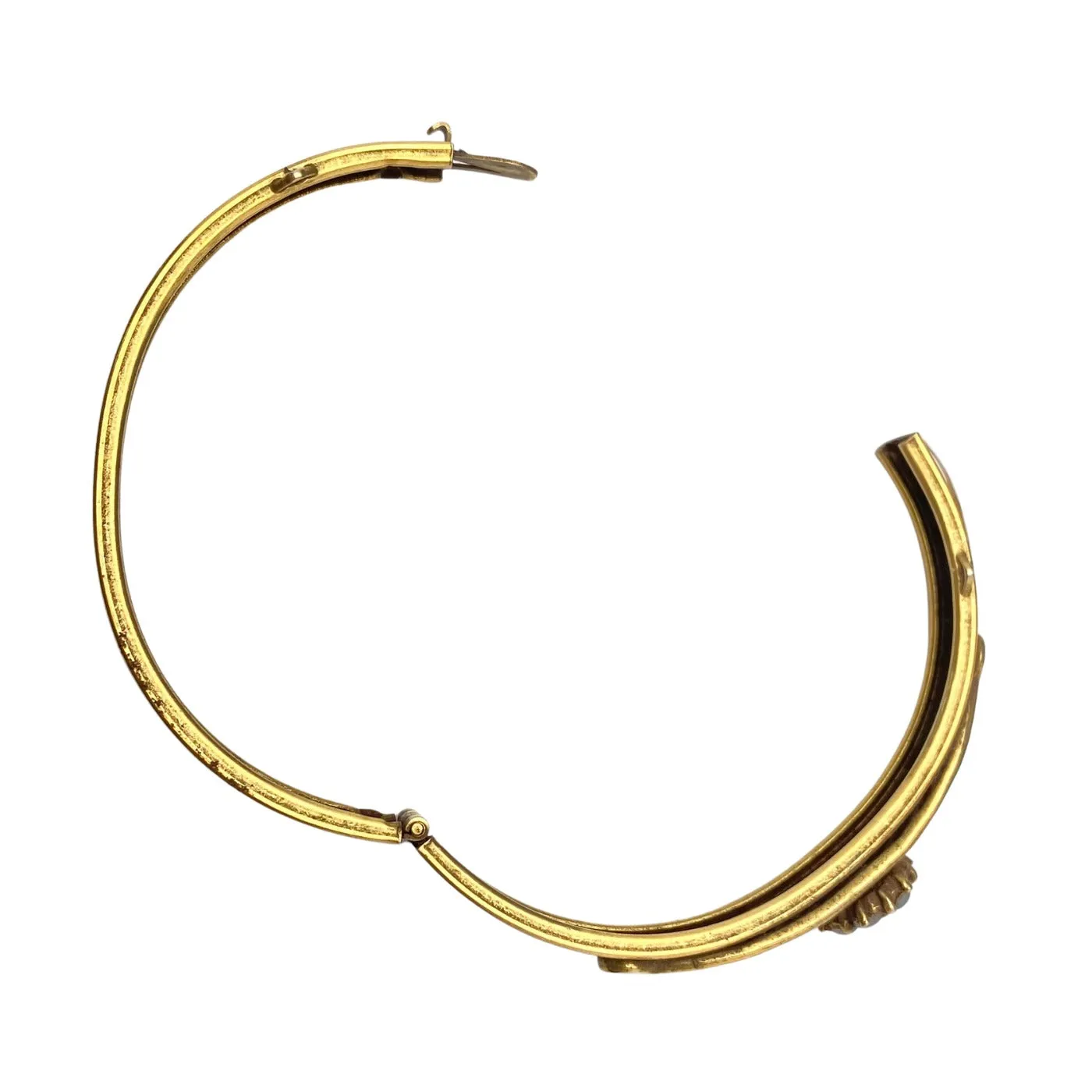 Vintage Victorian Revival Opaline Bangle Bracelet