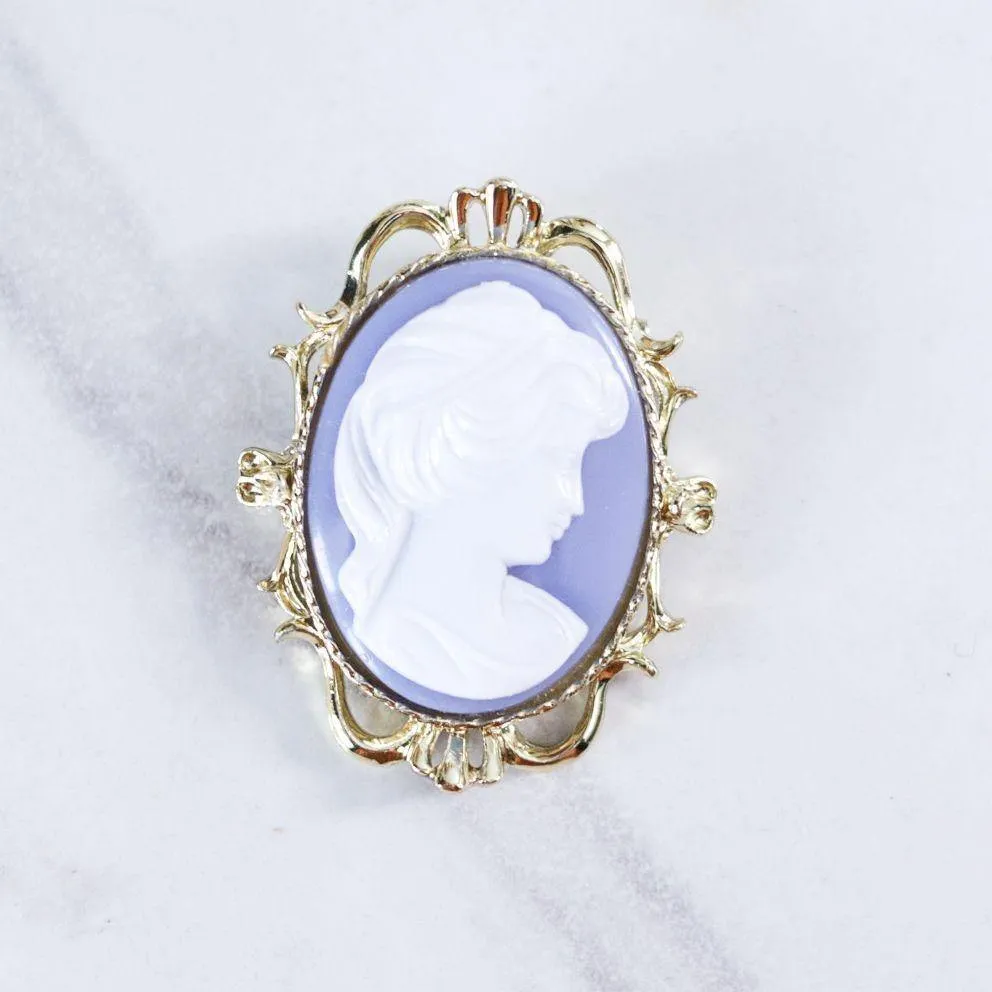 Vintage Wedgewood Style Cameo Brooch