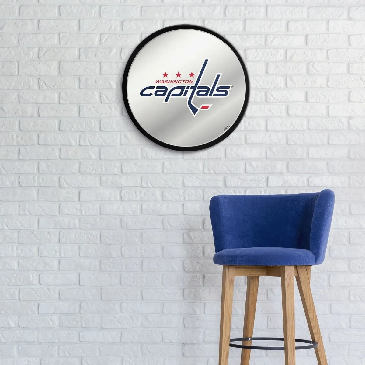Washington Capitals: Secondary Logo - Modern Disc Mirrored Wall Sign