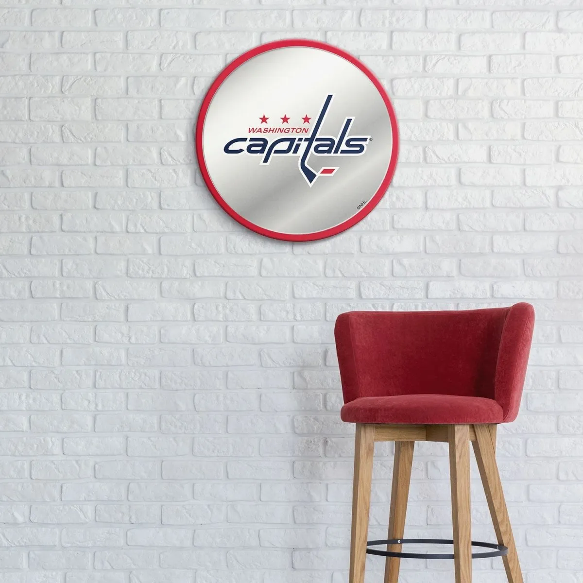 Washington Capitals: Secondary Logo - Modern Disc Mirrored Wall Sign