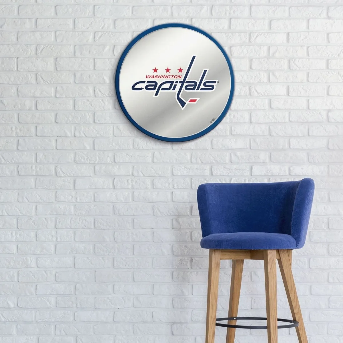 Washington Capitals: Secondary Logo - Modern Disc Mirrored Wall Sign
