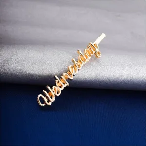 Wednesday Alloy Golden Hair Pin
