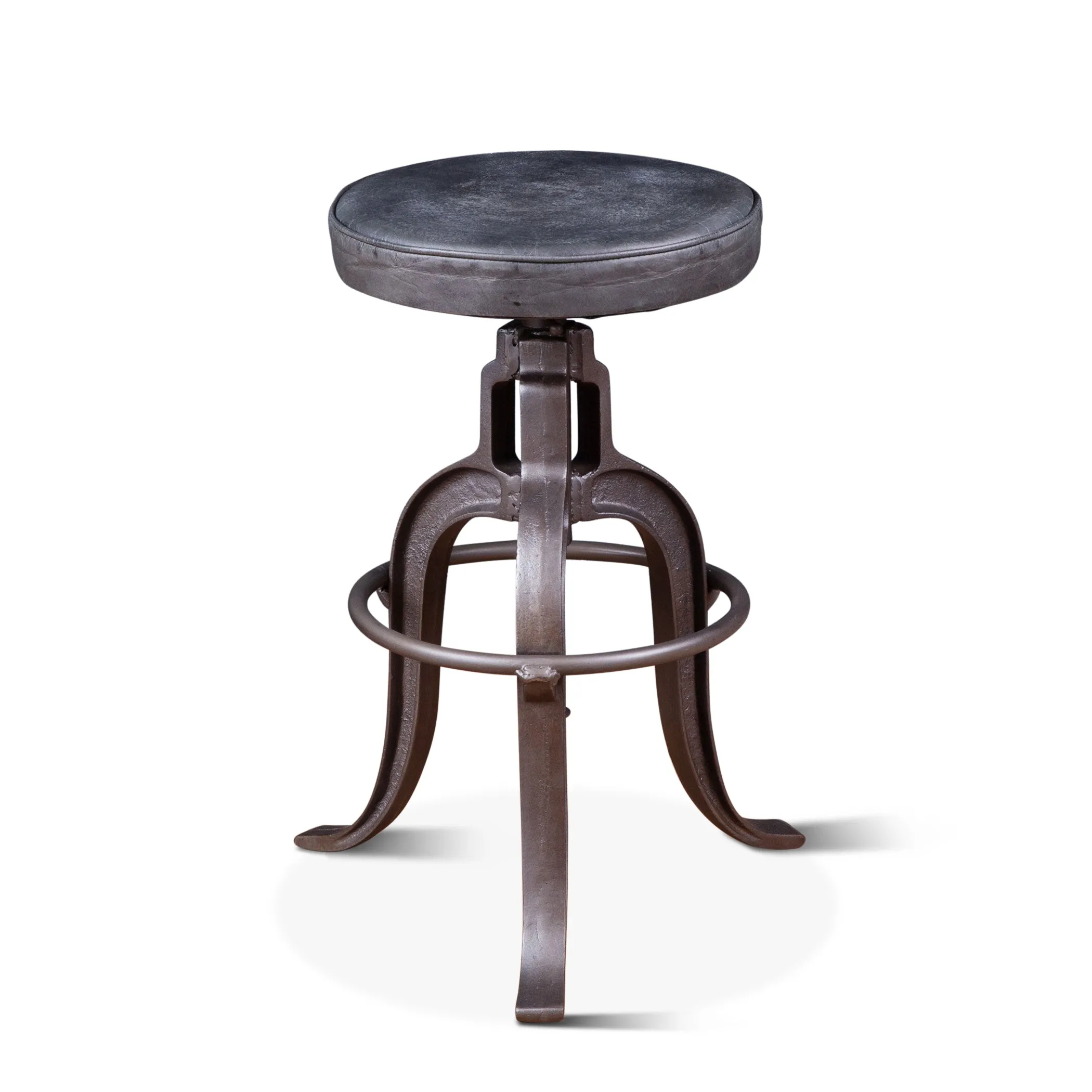 Wellington Adjusting Stool Ebony Leather