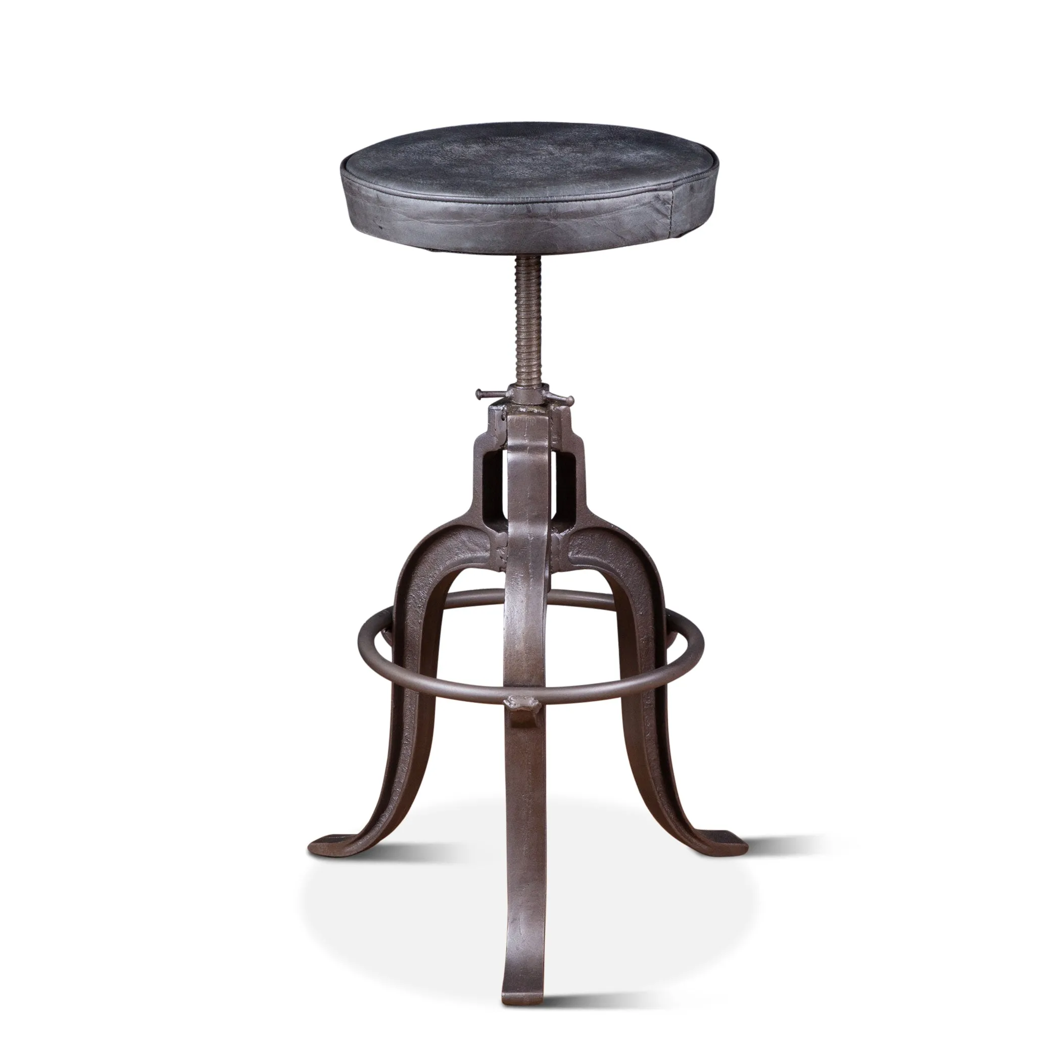 Wellington Adjusting Stool Ebony Leather