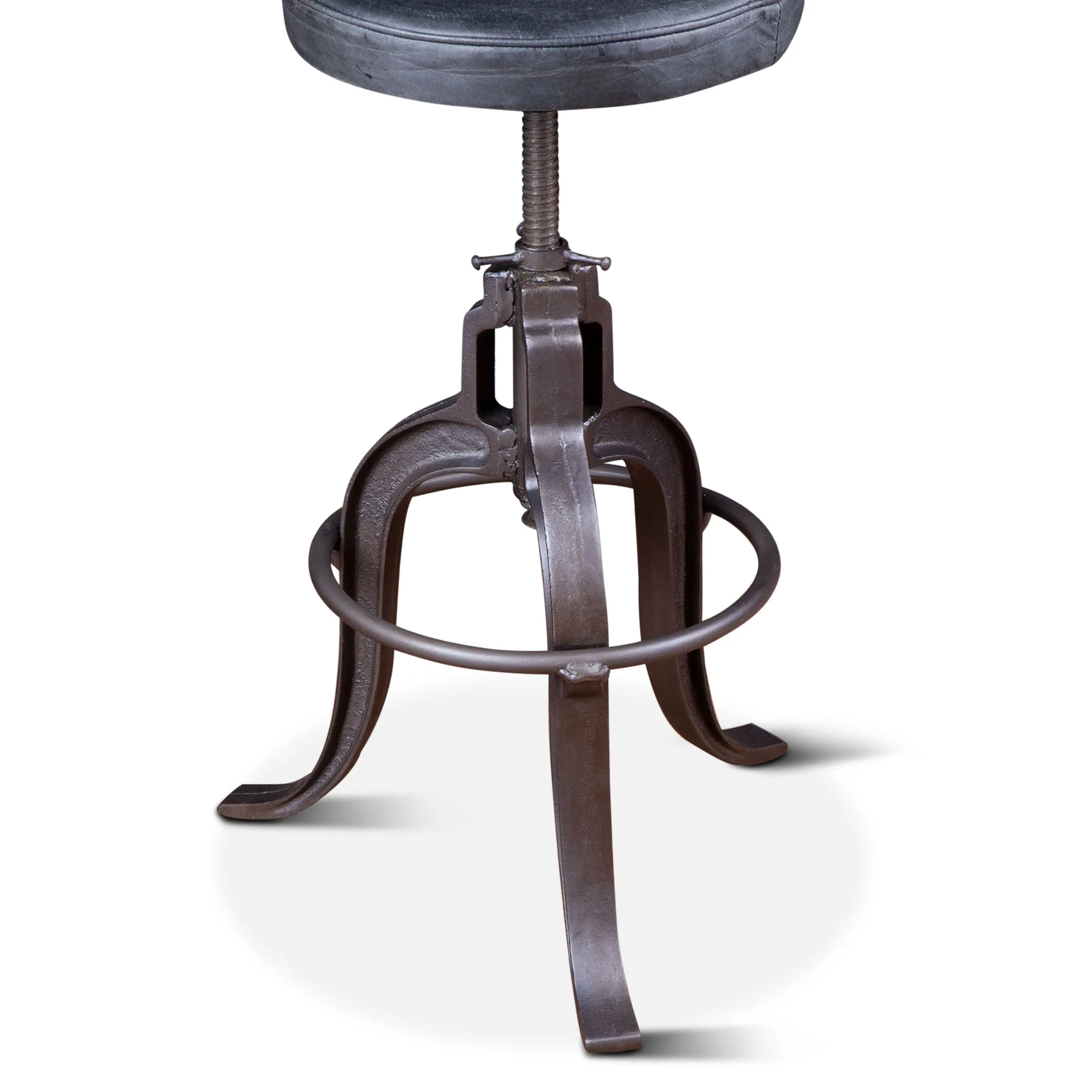 Wellington Adjusting Stool Ebony Leather