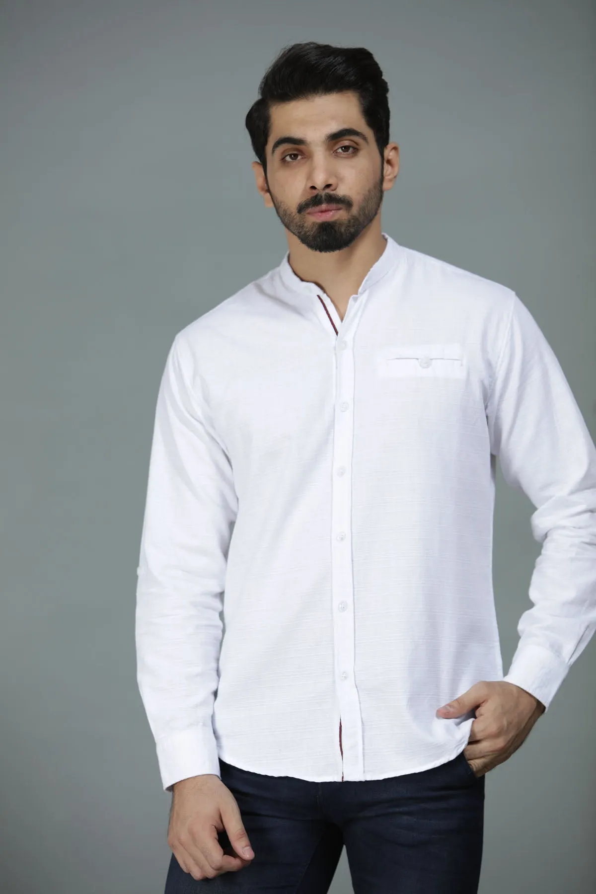 White Casual Shirt FS Regular Fit