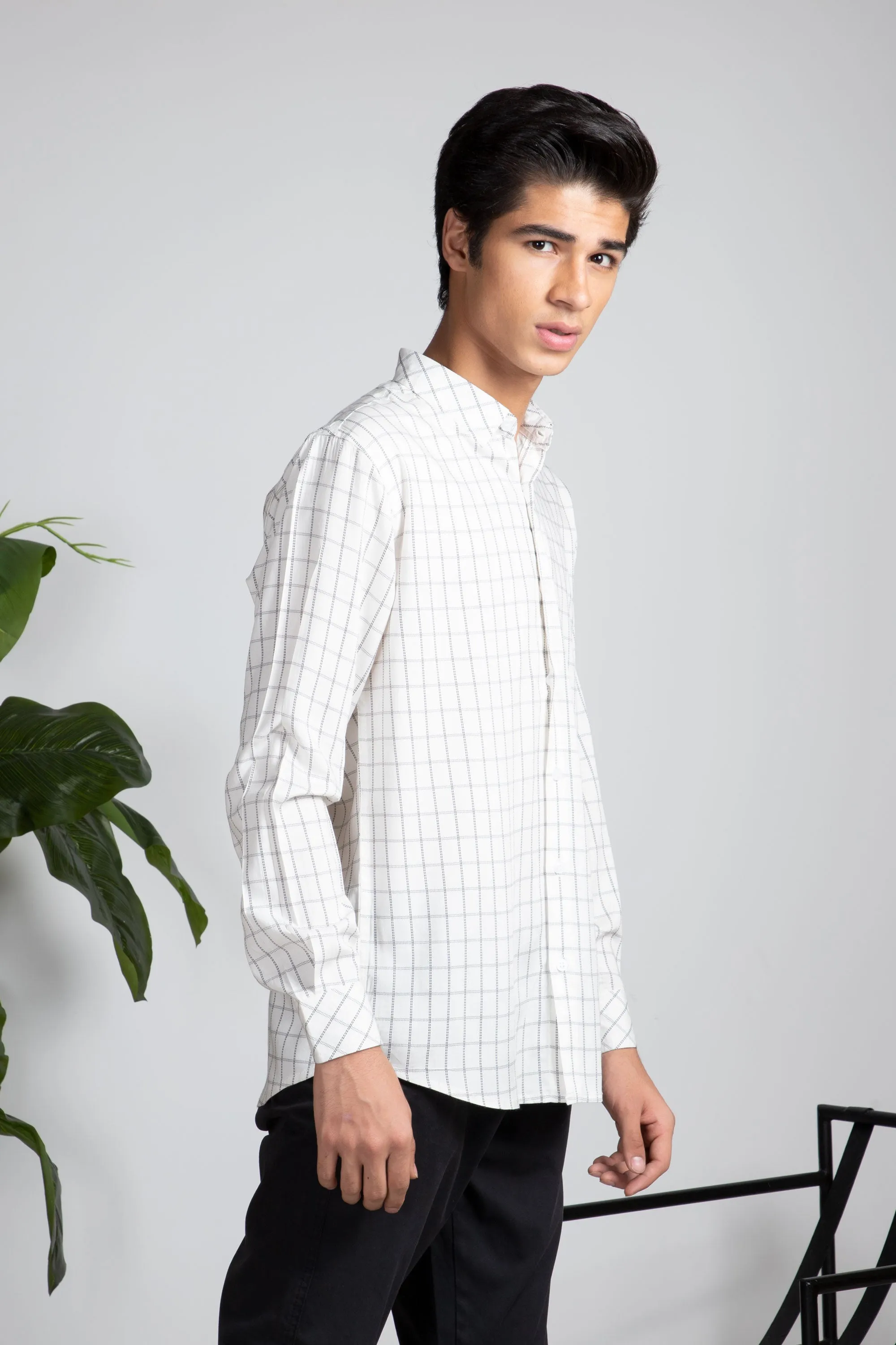 White Check Shirt