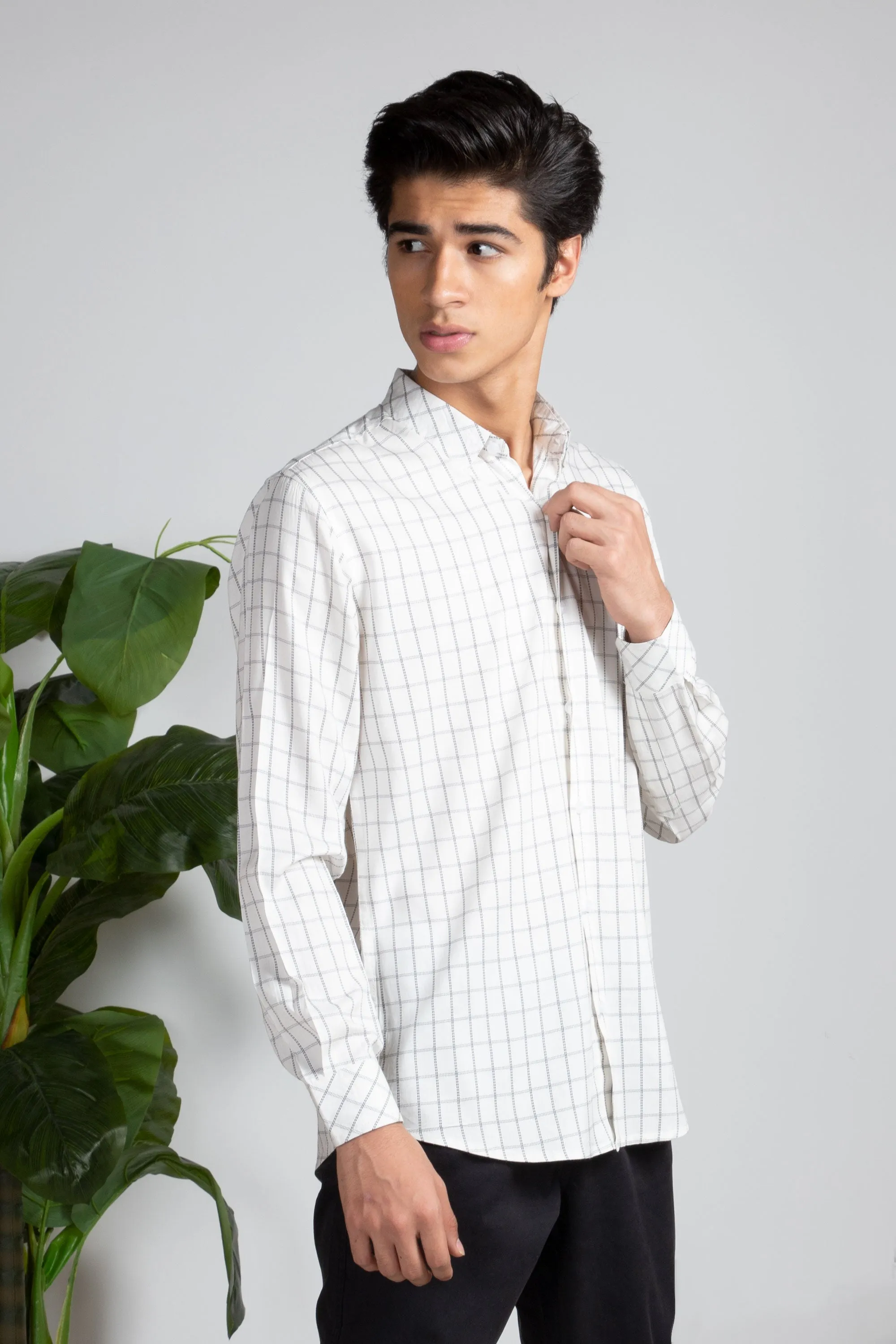 White Check Shirt