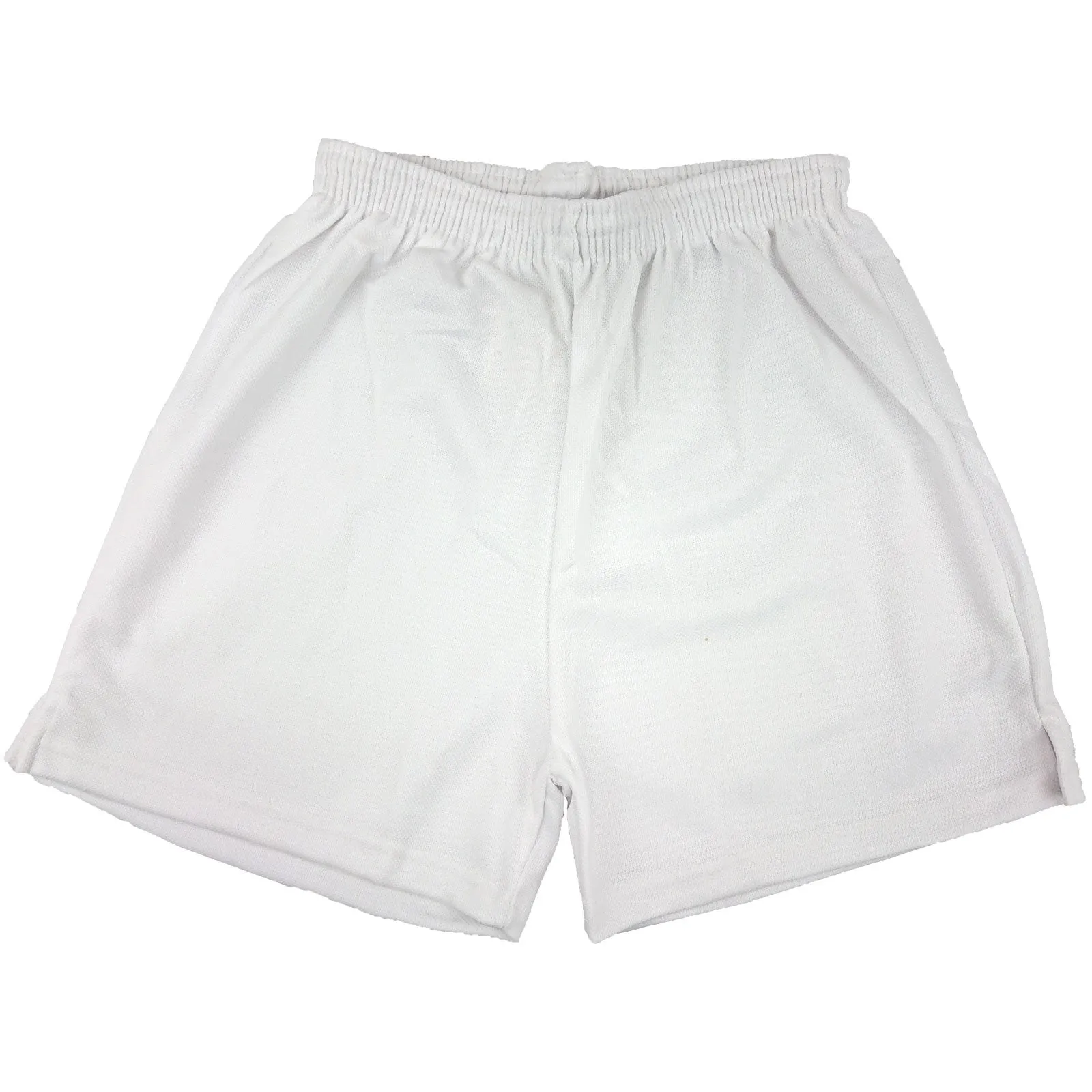 White - Clearance School Mesh Shorts - P.E/Sports - 3-XXL