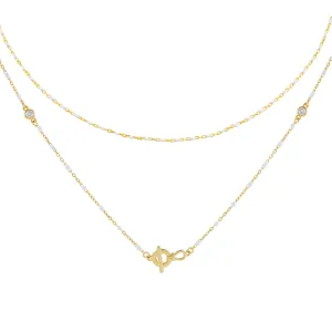 White Enamel Necklace Combo Set
