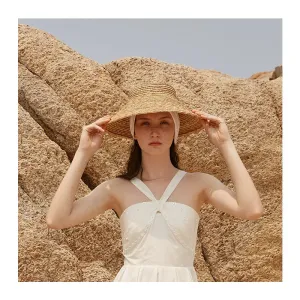 Wide-Brim Straw Sun Hat