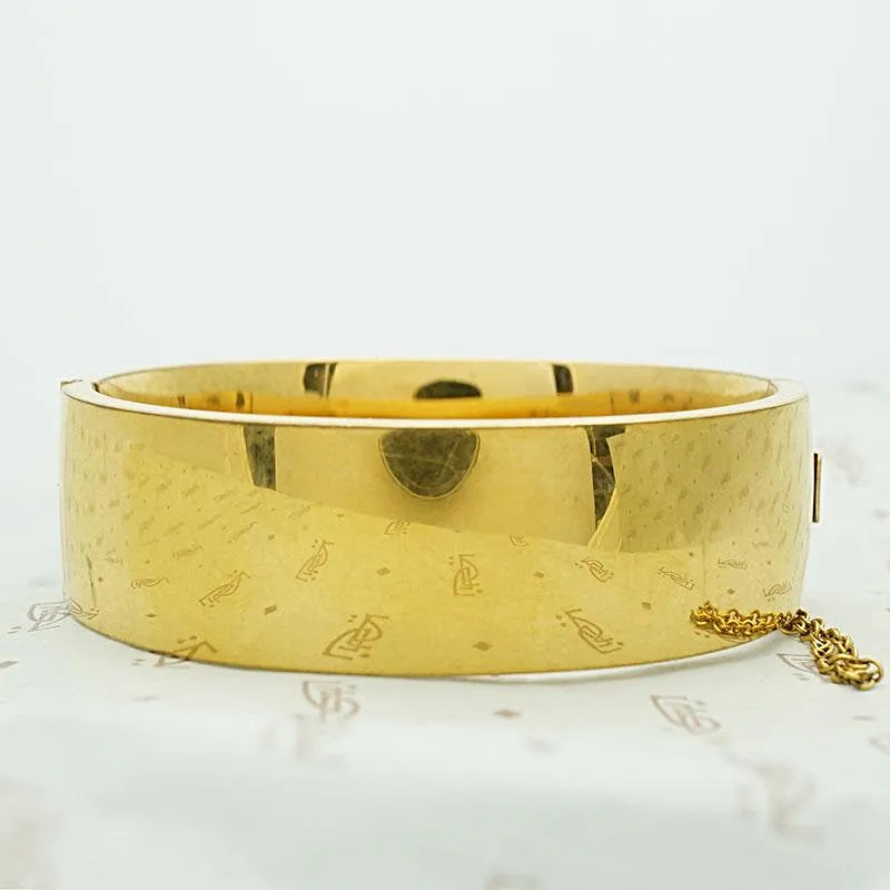 Wide Engraved Victorian Revival Bracelet