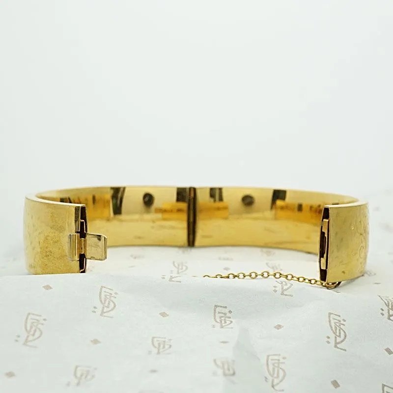 Wide Engraved Victorian Revival Bracelet