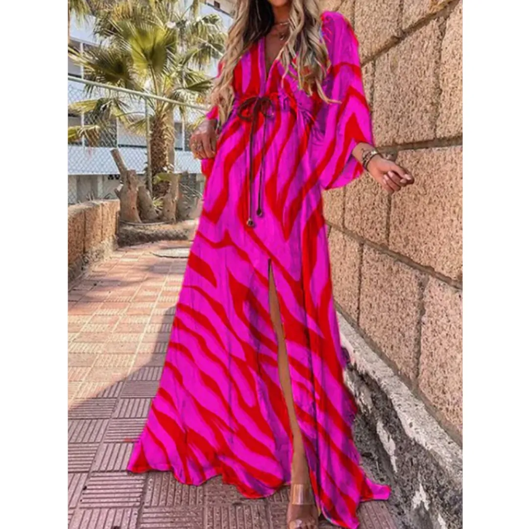 Women's Oversized Summer Puffed Sleeve Dress | Maxi